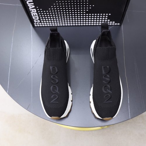 Dsquared2 Men Shoes Sneakers Luxury Brand Breathable RUN DS2 LEGEND Boxer Bumper SNEAKERS with Original Box
