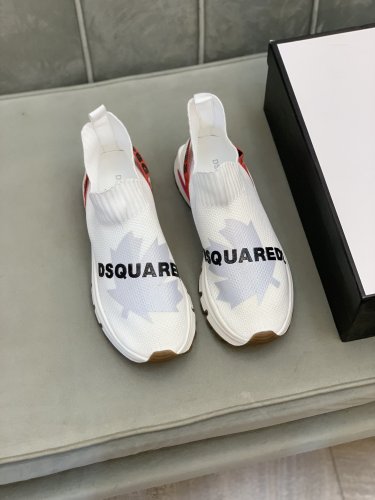 Dsquared2 Men Shoes Sneakers Luxury Brand Breathable RUN DS2 LEGEND Boxer Bumper SNEAKERS with Original Box