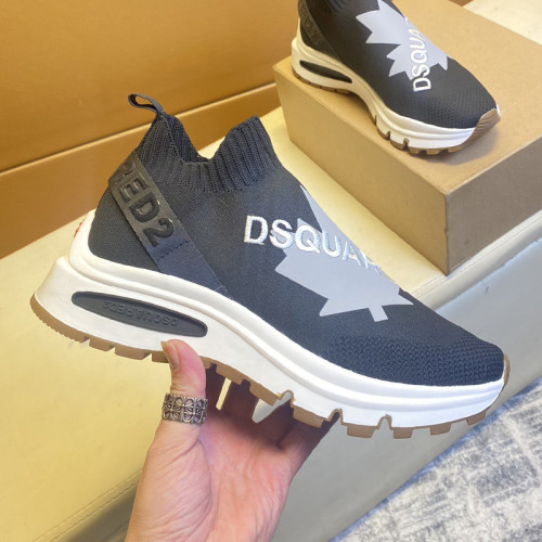Dsquared2 Men Shoes Sneakers Luxury Brand Breathable RUN DS2 LEGEND Boxer Bumper SNEAKERS with Original Box