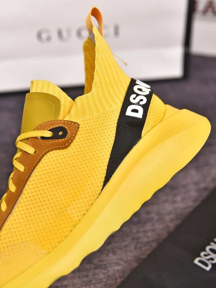 Dsquared2 Men Shoes Sneakers Luxury Brand Breathable RUN DS2 LEGEND Boxer Bumper SNEAKERS with Original Box