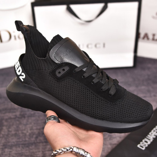 Dsquared2 Men Shoes Sneakers Luxury Brand Breathable RUN DS2 LEGEND Boxer Bumper SNEAKERS with Original Box