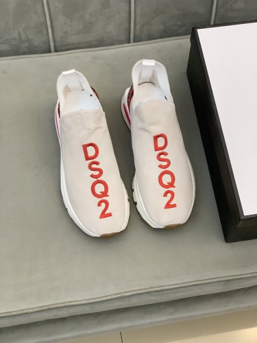 Dsquared2 Men Shoes Sneakers Luxury Brand Breathable RUN DS2 LEGEND Boxer Bumper SNEAKERS with Original Box