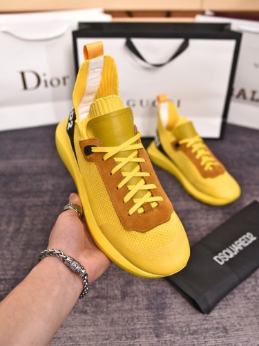 Dsquared2 Men Shoes Sneakers Luxury Brand Breathable RUN DS2 LEGEND Boxer Bumper SNEAKERS with Original Box