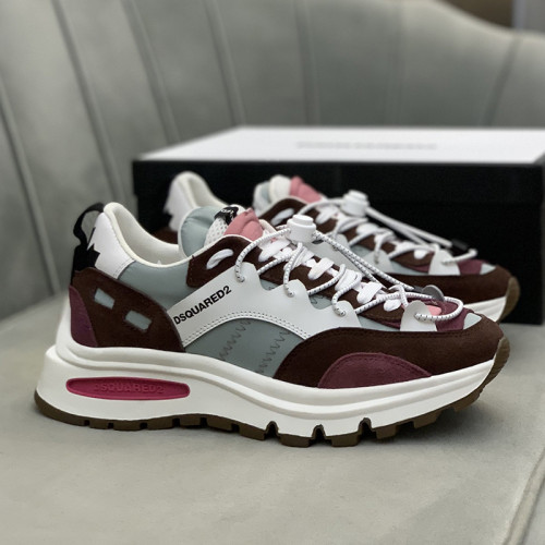 Dsquared2 Men Shoes Sneakers Luxury Brand Breathable RUN DS2 LEGEND Boxer Bumper SNEAKERS with Original Box