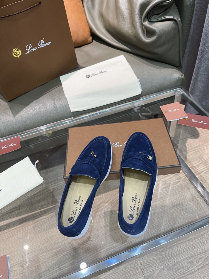 Loro Piana Womens Shoes Loafers Casual Design Luxury Brand Fashion Shoes for Women with Original Box No.18