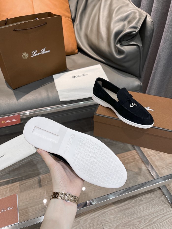 Loro Piana Womens Shoes Loafers Casual Design Luxury Brand Fashion Shoes for Women with Original Box No.15