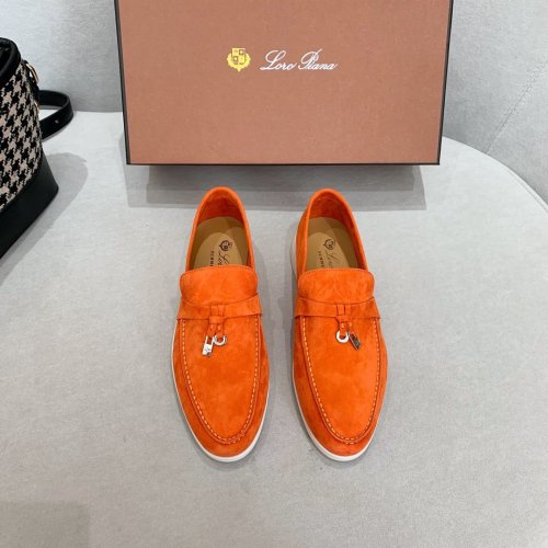Loro Piana Womens Shoes Loafers Casual Design Luxury Brand Fashion Shoes for Women with Original Box