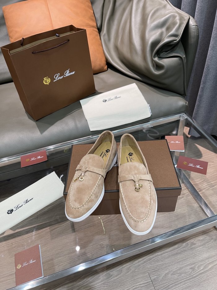 Loro Piana Womens Shoes Loafers Casual Design Luxury Brand Fashion Shoes for Women with Original Box No.12