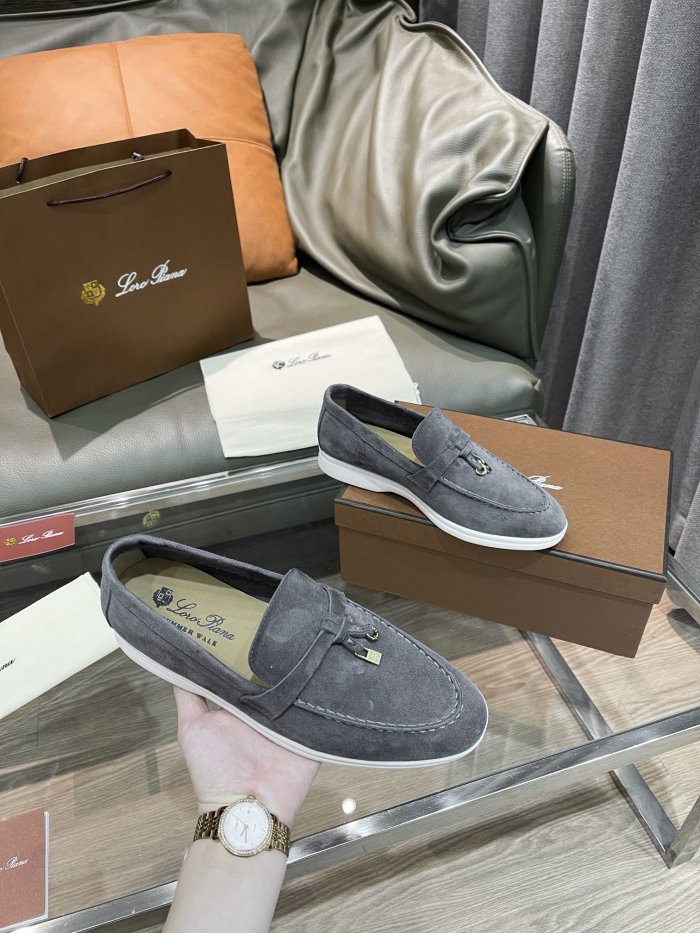 Loro Piana Womens Shoes Loafers Casual Design Luxury Brand Fashion Shoes for Women with Original Box No.14