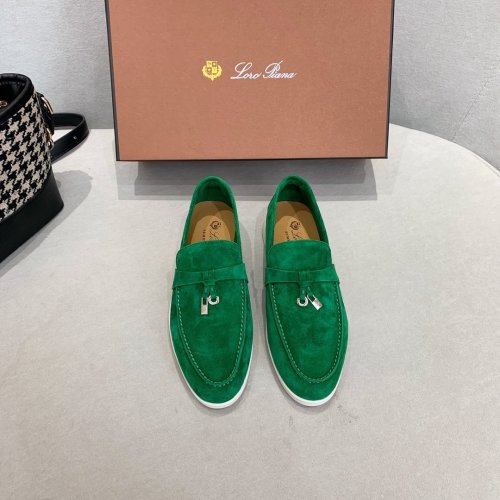 Loro Piana Womens Shoes Loafers Casual Design Luxury Brand Fashion Shoes for Women with Original Box