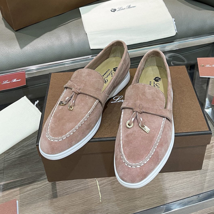 Loro Piana Womens Shoes Loafers Casual Design Luxury Brand Fashion Shoes for Women with Original Box No.16