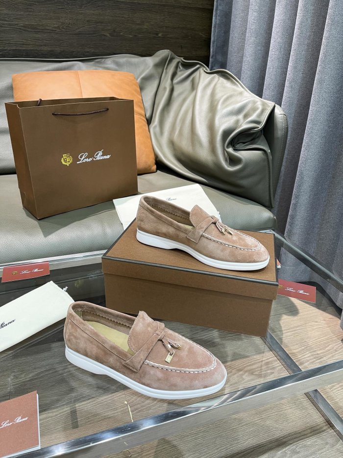 Loro Piana Womens Shoes Loafers Casual Design Luxury Brand Fashion Shoes for Women with Original Box No.16