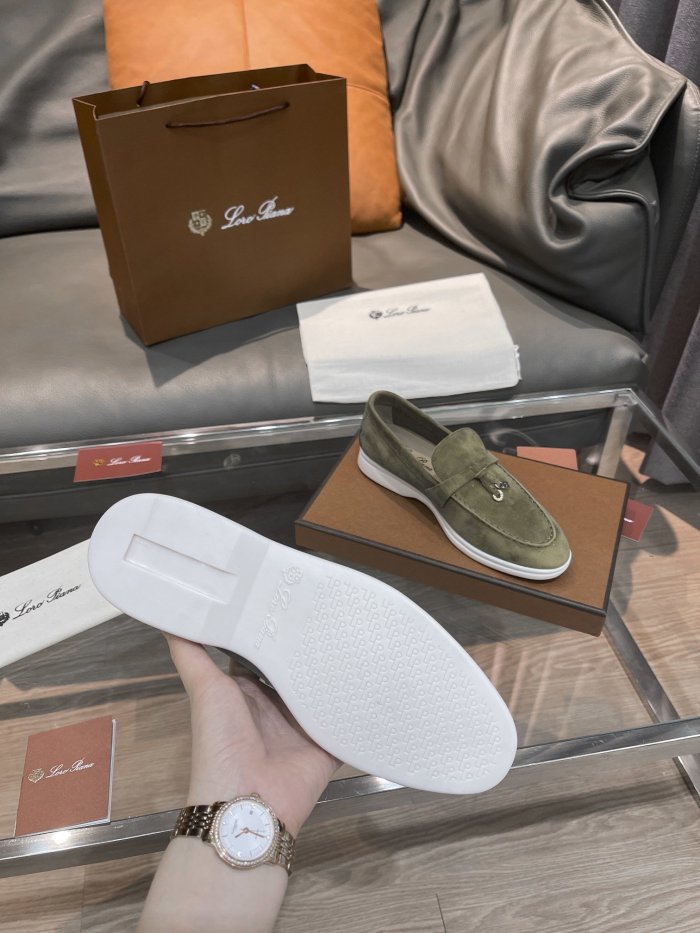 Loro Piana Womens Shoes Loafers Casual Design Luxury Brand Fashion Shoes for Women with Original Box No.7