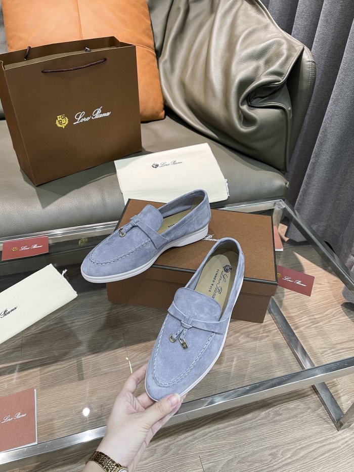 Loro Piana Womens Shoes Loafers Casual Design Luxury Brand Fashion Shoes for Women with Original Box No.19