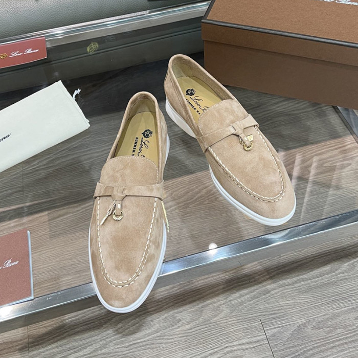 Loro Piana Womens Shoes Loafers Casual Design Luxury Brand Fashion Shoes for Women with Original Box No.12