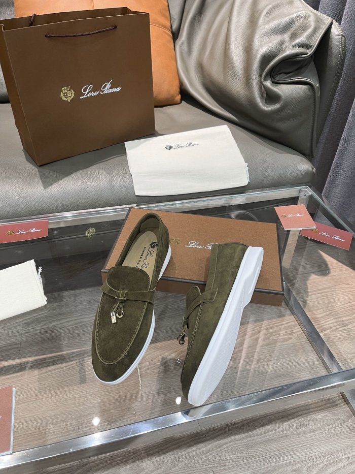 Loro Piana Womens Shoes Loafers Casual Design Luxury Brand Fashion Shoes for Women with Original Box No.1