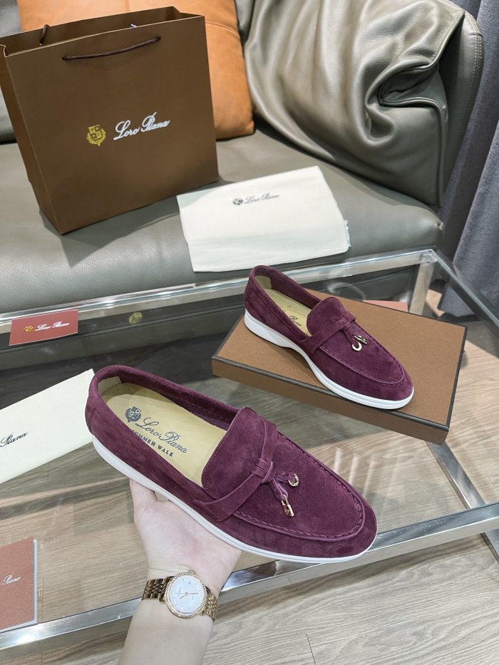 Loro Piana Womens Shoes Loafers Casual Design Luxury Brand Fashion Shoes for Women with Original Box No.6
