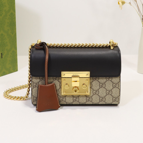 Gucci Womens Bag Padlock Small Shoulder Bag Luxury Brand Design GG Padlock small GG shoulder bag 409487 KLQJG 9785 with Original Box