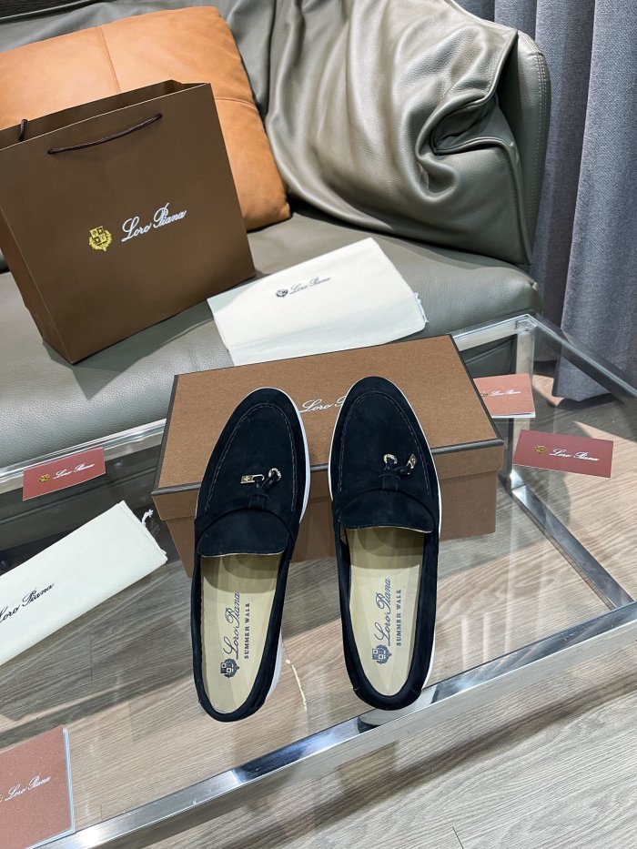 Loro Piana Womens Shoes Loafers Casual Design Luxury Brand Fashion Shoes for Women with Original Box No.15
