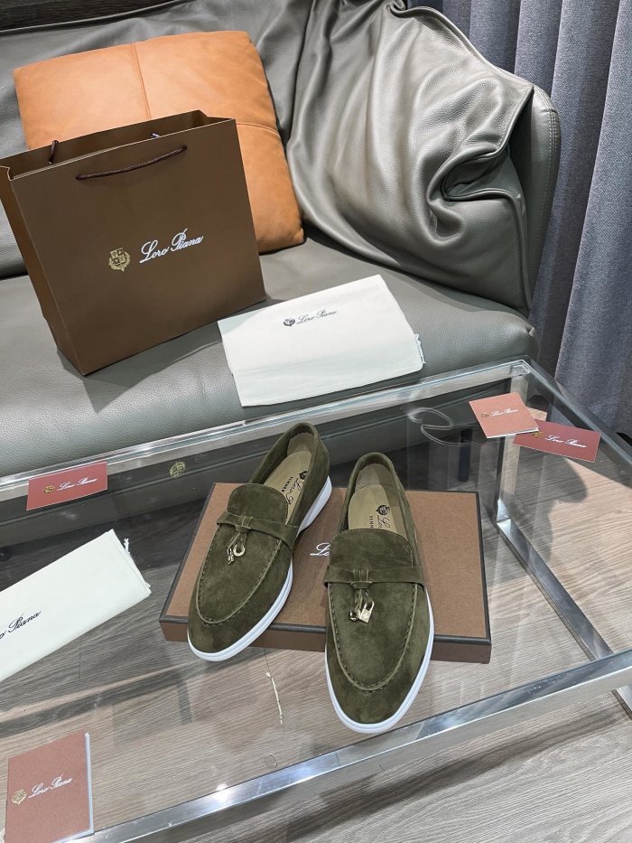 Loro Piana Womens Shoes Loafers Casual Design Luxury Brand Fashion Shoes for Women with Original Box No.1
