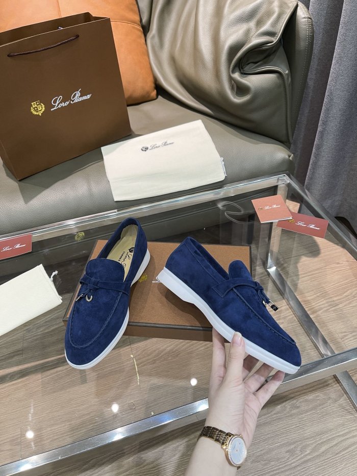Loro Piana Womens Shoes Loafers Casual Design Luxury Brand Fashion Shoes for Women with Original Box No.18