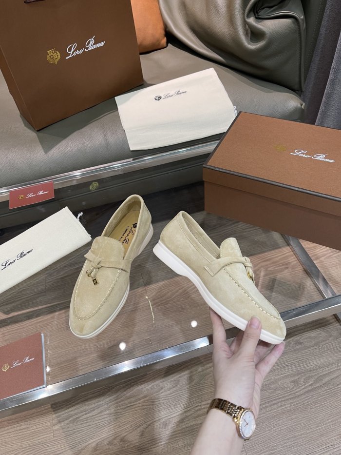 Loro Piana Womens Shoes Loafers Casual Design Luxury Brand Fashion Shoes for Women with Original Box No.21