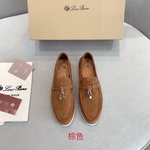 Loro Piana Womens Shoes Loafers Casual Design Luxury Brand Fashion Shoes for Women with Original Box