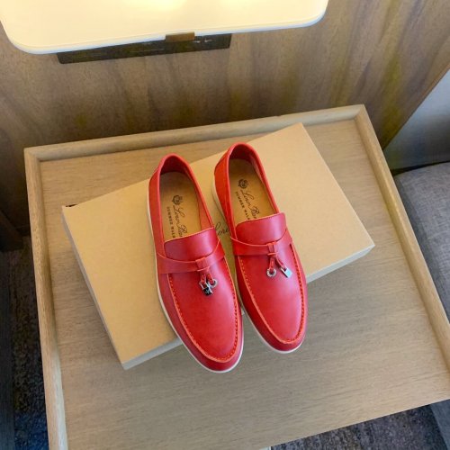 Loro Piana Womens Shoes Loafers Casual Design Luxury Brand Fashion Shoes for Women with Original Box