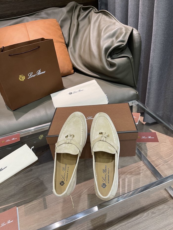 Loro Piana Womens Shoes Loafers Casual Design Luxury Brand Fashion Shoes for Women with Original Box No.21