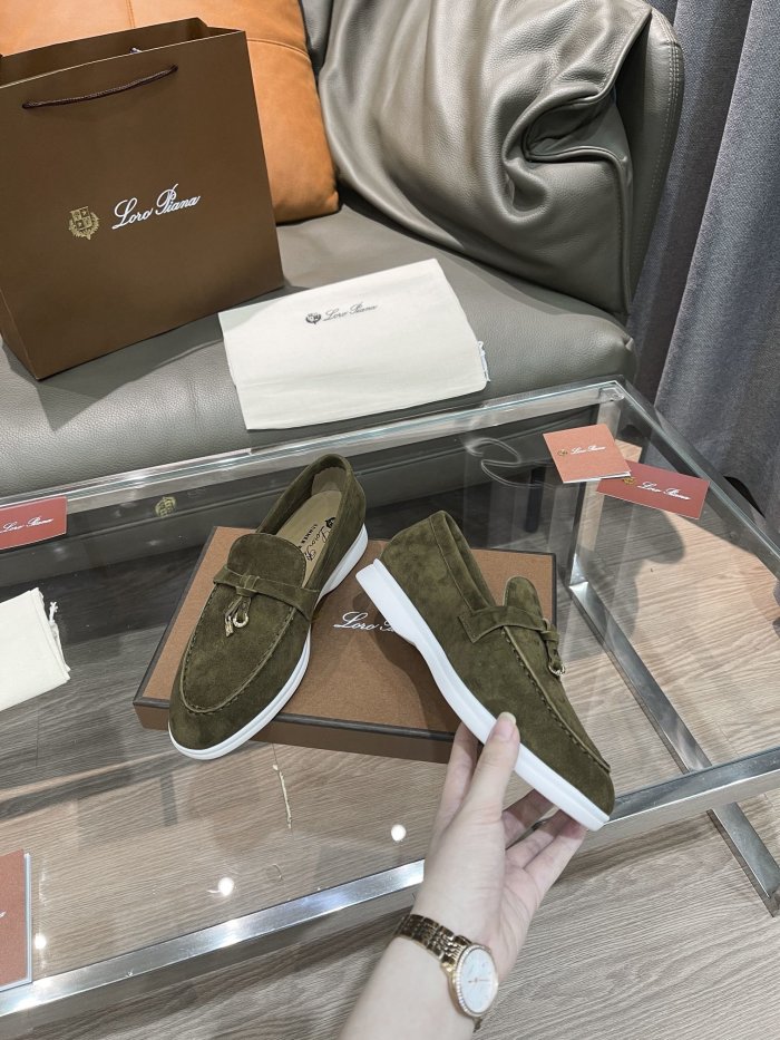 Loro Piana Womens Shoes Loafers Casual Design Luxury Brand Fashion Shoes for Women with Original Box No.1