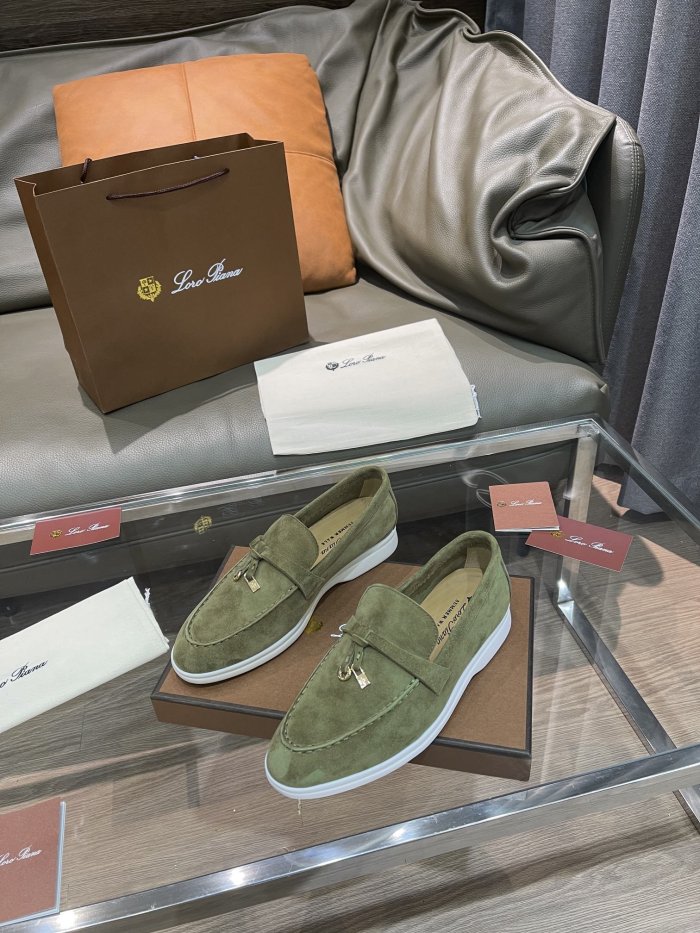 Loro Piana Womens Shoes Loafers Casual Design Luxury Brand Fashion Shoes for Women with Original Box No.7