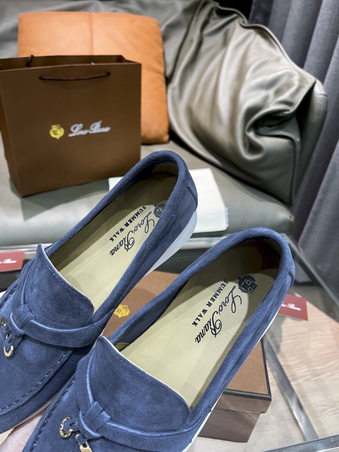 Loro Piana Womens Shoes Loafers Casual Design Luxury Brand Fashion Shoes for Women with Original Box No.17