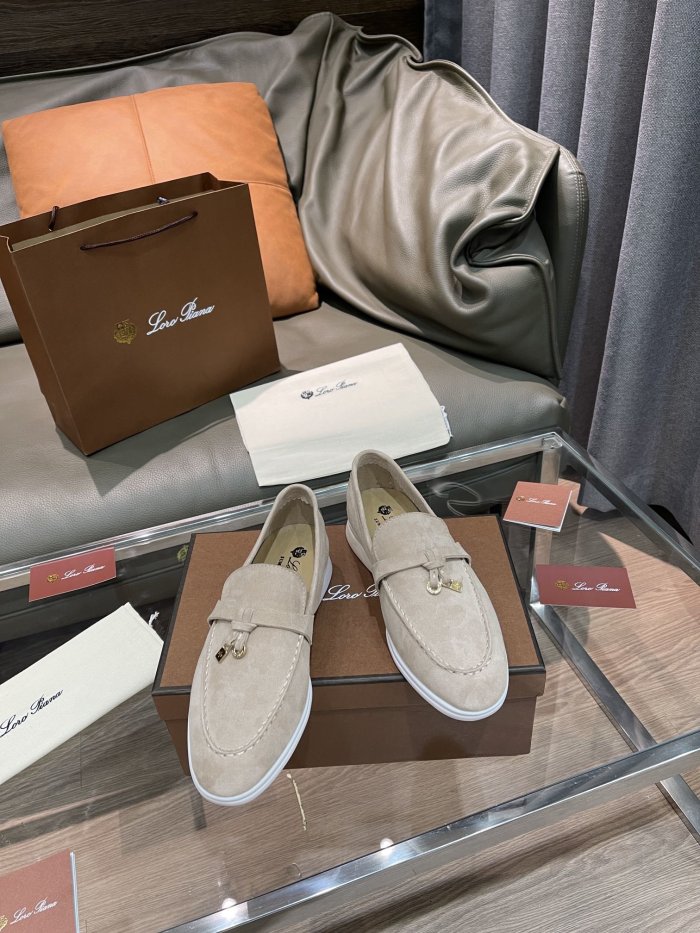 Loro Piana Womens Shoes Loafers Casual Design Luxury Brand Fashion Shoes for Women with Original Box No.4