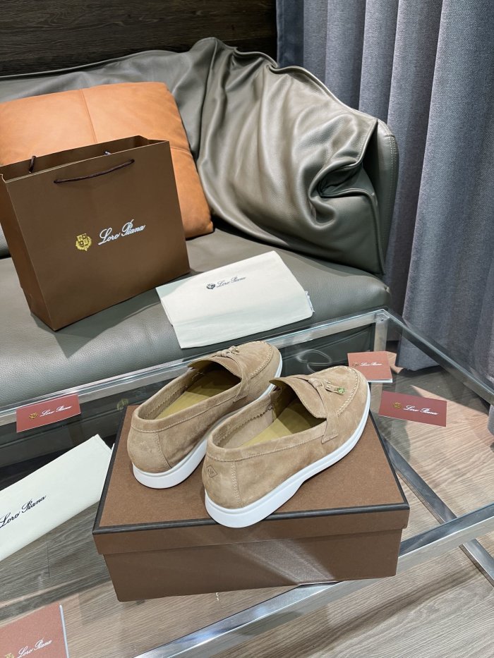 Loro Piana Womens Shoes Loafers Casual Design Luxury Brand Fashion Shoes for Women with Original Box No.12