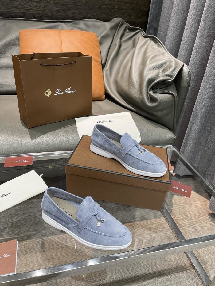 Loro Piana Womens Shoes Loafers Casual Design Luxury Brand Fashion Shoes for Women with Original Box No.19