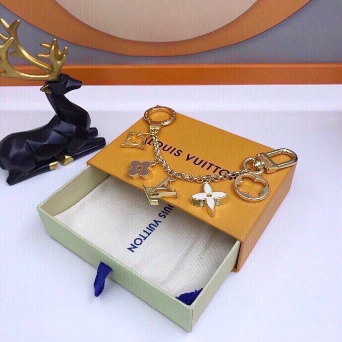 Louis Vuitton FLEUR DE MONOGRAM BAG CHARM CHAIN Luxury Brand with Original Box M65111