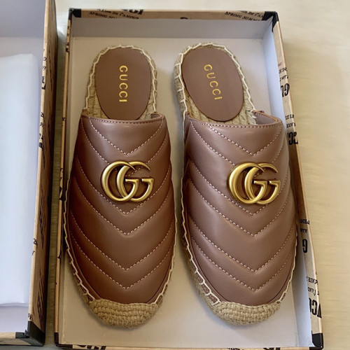 Gucci Womens Shoes Double G Espadrilles 551890 BKO00 1000 Luxury Brand Black Leather Platform Espadrille With Double G with Original Box