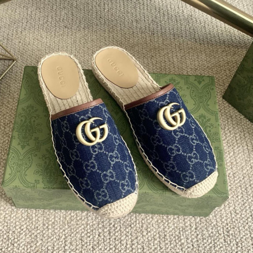 Gucci Womens Shoes Double G Espadrilles 551890 BKO00 1000 Luxury Brand Black Leather Platform Espadrille With Double G with Original Box