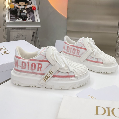 Dior Womens Shoes Sneakers Luxury Brand DIOR-ID SNEAKER Raspberry Gradient and Reflective Technical Fabric with Original Box KCK345RSF_S22V