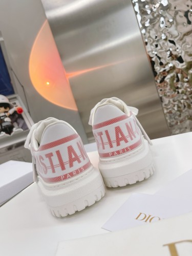 Dior Womens Shoes Sneakers Luxury Brand DIOR-ID SNEAKER Raspberry Gradient and Reflective Technical Fabric with Original Box KCK345RSF_S22V