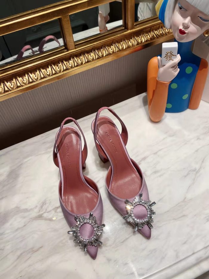 Amina Muaddi Womens Shoes Sandals Slippers Luxury Brand Fashion Pumps for Women with Original Box