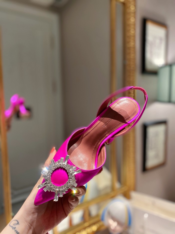 Amina Muaddi Womens Shoes Sandals Slippers Luxury Brand Fashion Pumps for Women with Original Box
