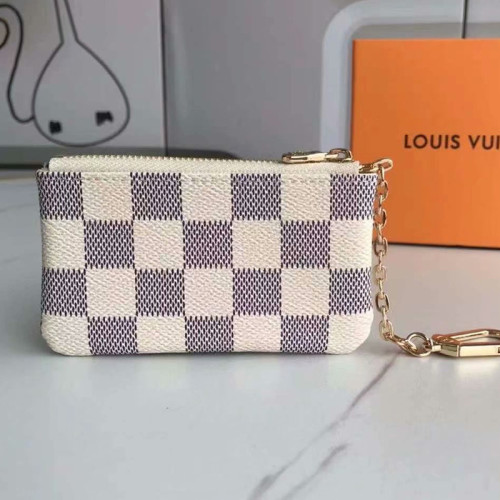 Louis Vuitton KEY POUCH Damier Azur coated canvas Luxury Brand with Original Box N62659