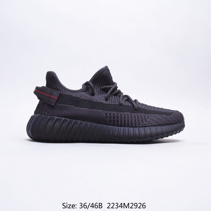 Adidas YEEZY BOOST 350 V2 Black Reflective Mens Womens Shoes Sneakers Breathable Design with Original Box 2234M2926