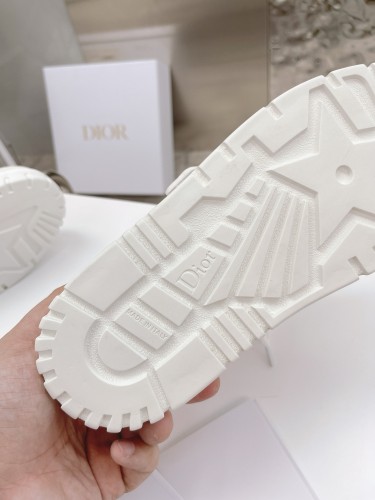 Dior Womens Shoes Sneakers Luxury Brand DIOR-ID SNEAKER White and French Blue Technical Fabric with Original Box KCK309TNT_S93B