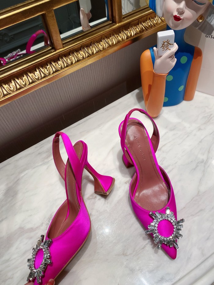 Amina Muaddi Womens Shoes Sandals Slippers Luxury Brand Fashion Pumps for Women with Original Box