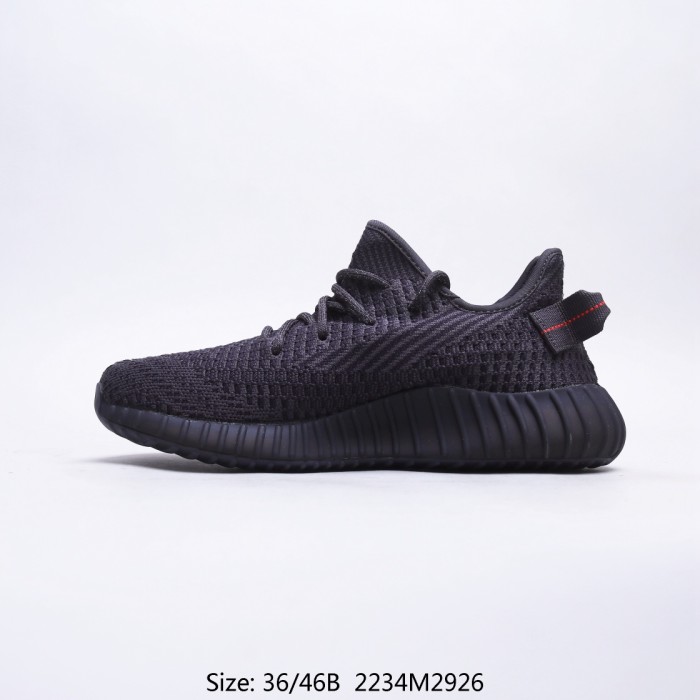 Adidas YEEZY BOOST 350 V2 Black Reflective Mens Womens Shoes Sneakers Breathable Design with Original Box 2234M2926