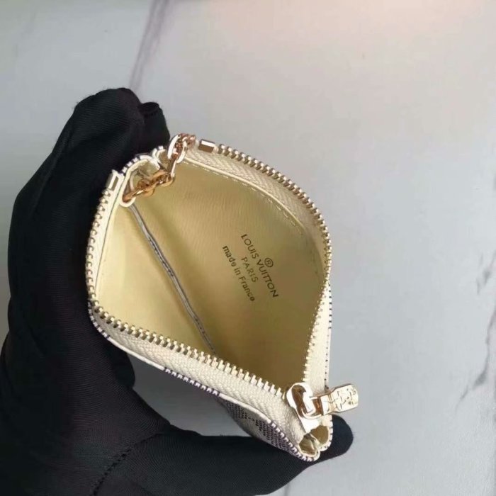 Louis Vuitton KEY POUCH Damier Azur coated canvas Luxury Brand with Original Box N62659
