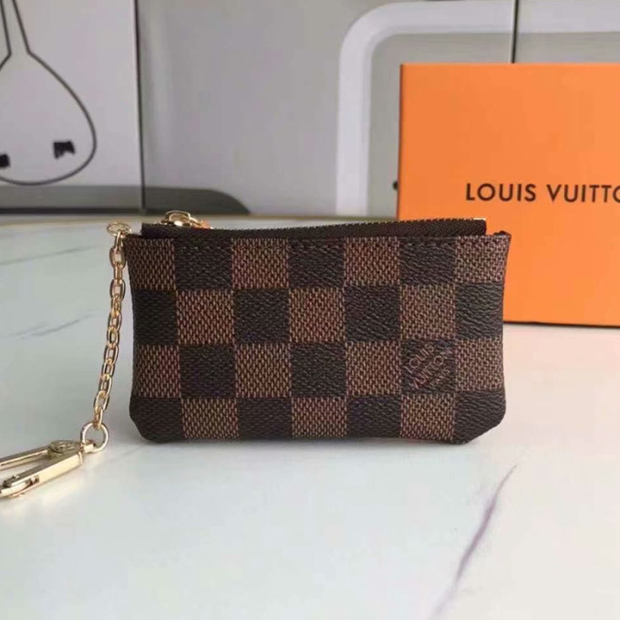 Louis Vuitton KEY POUCH Damier Ebene coated canvas Luxury Brand with Original Box N62658