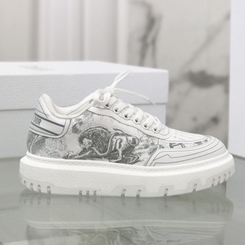 Dior Womens Shoes Sneakers Luxury Brand DIOR-ID SNEAKER White Calfskin with Original Box KCK278LCR_S58W